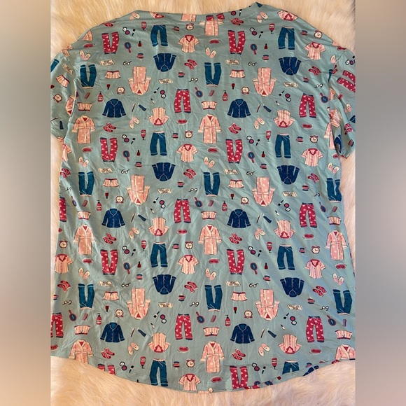 Secret Treasures Soft Nightgown Womens Size 2X-3X Blue Pajamas With Pockets - Picture 8 of 8